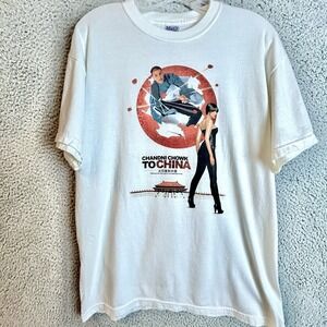 2008 Chandni Chowk To China Warner Bros Movie T-Shirt Size Medium - Hindu Films
